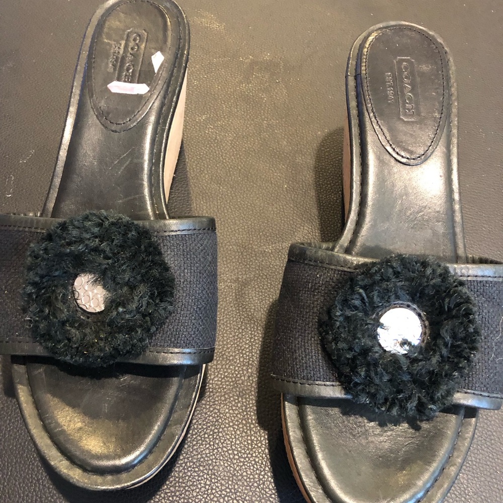 Coach wedge sandals size 8.5 only had them on 1 time. Excellent  condition